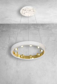 Lampa Wisząca CASSIOPEIA 9xE14, biało złota