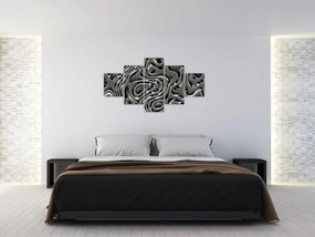 Obraz - Metaliczna abstrakcja (125x70 cm)