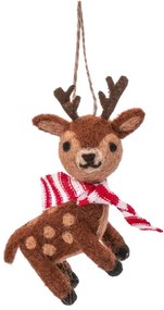 Wełniana ozdoba świąteczna wykonana ręcznie 12 cm Reindeer – Sass &amp; Belle