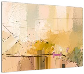 Obraz na szkle - Abstrakcja, obraz olejny (70x50 cm)