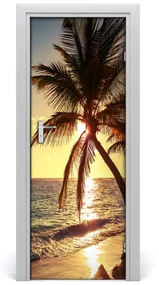 Naklejka fototapeta na drzwi Tropikalna plaża