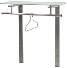 Metalowy wieszak ścienny w kolorze srebra z półką 80 cm Dutch – Spinder Design