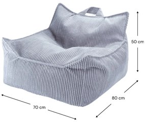 Niebieski sztruksowy dziecięcy worek do siedzenia Chair – Wigiwama
