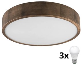 Brilagi - LED Plafon CARVALHO 3xE27/60W/230V dąb śr. 47 cm