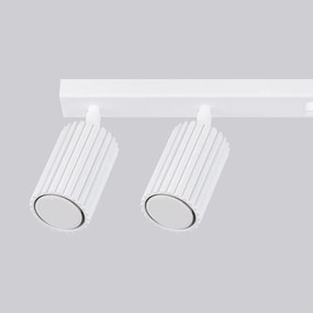 Listwa oświetleniowa 6-punktowa KARBON 6L biała ryflowana SOLLUX  LIGHTING