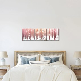 Obraz - Zebra w śnieżnym lesie (z zegarem) (90x30 cm)
