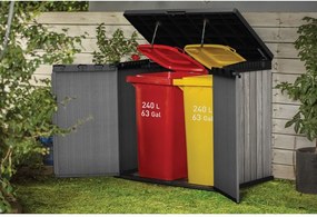 Szara plastikowa skrzynia ogrodowa Deco – Keter