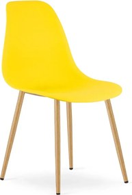 Żółte minimalistyczne krzesło kuchenne C9-Z99