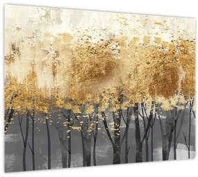 Obraz - Złote drzewa (70x50 cm)