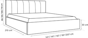 Łóżko sypialniane CORA - 120x200