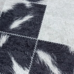Dywan drukowany antypoślizgowy Fiesta patchwork kremowo-czarny 160 cm x 230 cm