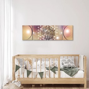 Obraz - Mandala z elementami (170x50 cm)