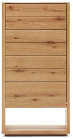 Wysoka komoda w dekorze dębu 60x120 cm Alguema – Kave Home