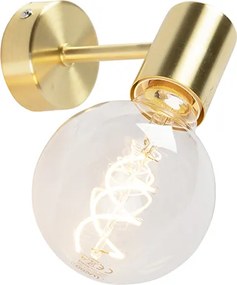 Inteligentna lampa ścienna w stylu art deco złota z żarówką G95 WiFi - Facil