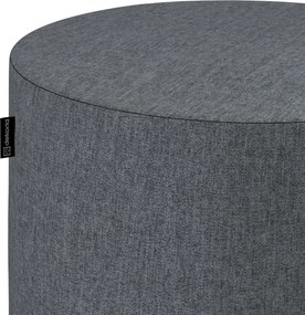 Puf Barrel kolor szary tkanina strukturalna