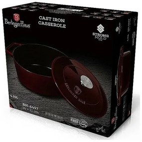 Berlinger Haus Garnel żeliwny z pokrywką Burgundy Line, 24 cm