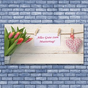 Obraz canvas Artystyczne Serce z Tulipanów