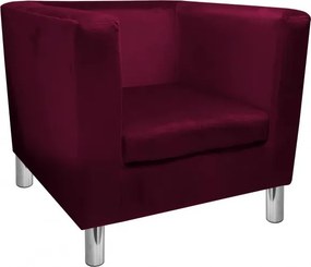 Fotel Monaco tkanina Welur : Kolor nogi - Chrom, Kolor tkaniny - VELVET - MG02, Wysokość nogi - 15 cm