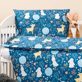 4Home Dziecięca pościel bawełniana do łóżeczka Nordic Woodland, 100 x 135 cm, 40 x 60 cm
