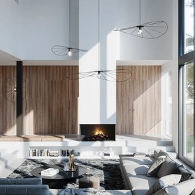 Czarna lampa wisząca ø 140 cm Elliot – Sollux