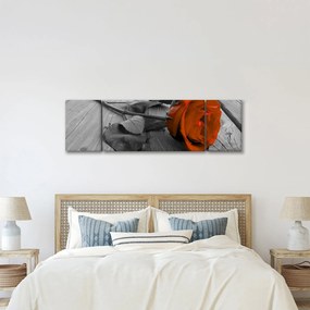 Obraz - Pomarańczowa róża (170x50 cm)