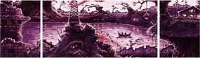 Obraz - Zaczarowana wioska (170x50 cm)
