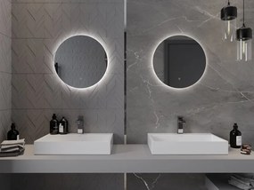 Mexen Erg lustro łazienkowe podświetlane, okragłe 50 cm, LED 6000K, antypara - 9823-050-050-611-00
