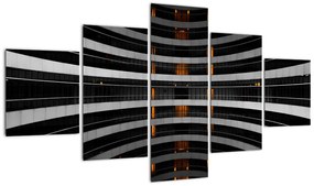 Abstrakcyjny obraz - budynek (125x70 cm)