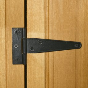 Outsunny szafka ogrodowa szopa na narzędzia z półkami dach z papy drewno żółty