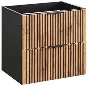 Wisząca szafka umywalkowa 60 cm z lamelami T2-H01