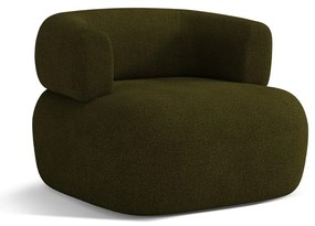 Zielony fotel z materiału bouclé Jenny – Micadoni Home