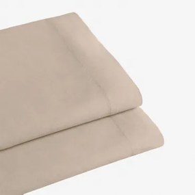 Płaski Prześcieradło Z Bawełny Perkalowej Lesia O Gramaturze 180 Nitek Kremowa Tapioca & Łóżko 135/140cm (210 X 280 Cm) - Sklum
