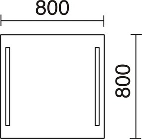 Kinkiet ?azienkowy AFRODITA, nowoczesny i uniwersalny styl - d?. 80 cm - 2x 10W LED SMD - 600 lm i 4K - 180° stopni - IP44 - aluminium i szk?o - chrom