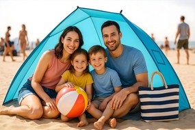 Duży namiot plażowy parawan na plażę półnamiot 220x120x120cm + pokrowiec