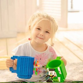 KUBEK KLOCKOWY DUŻY 350ML + KLOCKOWY CYFROWY ZEGAREK DLA DZIECKA REGULOWANY