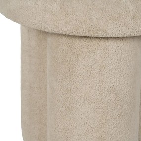 Beżowy puf z materiału bouclé – Ixia