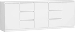 Biała długa komoda 200 cm S3-S94