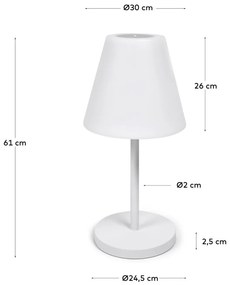 Lampa zewnętrzna na USB ze ściemniaczem ø 24,5 cm Amaray – Kave Home