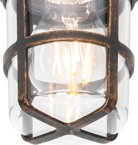 Lampa sufitowa i ścienna antyczne złoto IP54 - Kiki