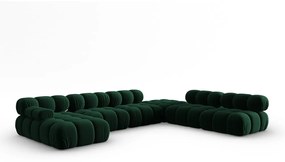 Zielona aksamitna sofa 379 cm Bellis – Micadoni Home