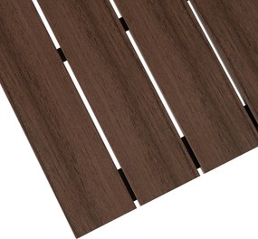 Zestaw Mebli Ogrodowych Stół ARGOS 160-260 cm Orzech/Czarny i 8x Fotel FRESNO Czarny Technorattan Nowoczesny