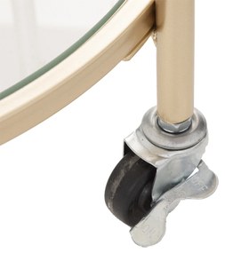 Barek mobilny THALIA GOLD, stolik na kółkach, 75 cm
