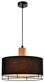 Lampa wisząca na przewodzie ARDI 1xE27/40W/230V czarna/brązowa