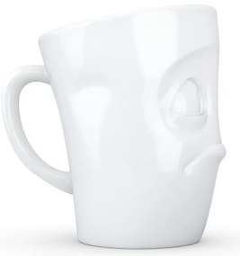 Biały bezradny porcelanowy kubek z uchem 58products