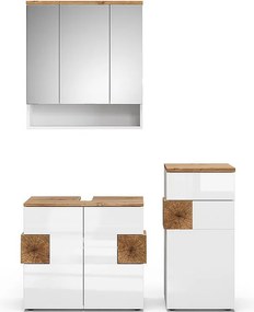 Zestaw mebli łazienkowych biały 73x37x64 eden