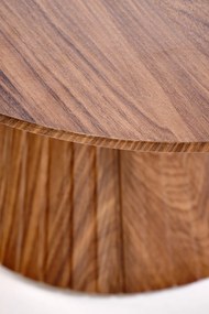 Ława do salonu owalna, orzech MDF 120/60/46 cm GISELA