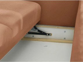Pomarańczowa rozkładana/ze schowkiem sofa 265 cm Ezechiel – Bobochic Paris
