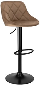 Hoker welurowy na czarnej nodze black mokka W4-L87