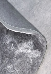 Dywan Cosy Shaggy Szary Elle Decoration Koło – miękki, wysoki włos 200 cm x 200 cm Certyfikat Oeko-Tex