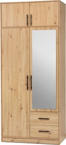 Szafa VANO - Dąb artisan / Z lustrem / 100 cm
